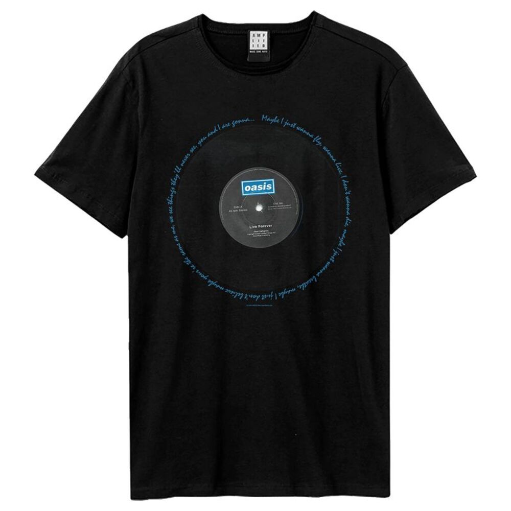 Oasis Unisex Adult Live Forever Oasis T-Shirt / Black